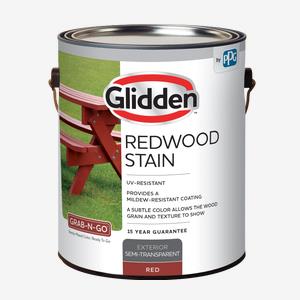 GLIDDEN® Exterior Latex Semi-Transparent Redwood Stain - Colores preparados