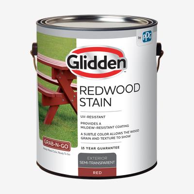 GLIDDEN® Látex semitransparente para exteriores Redwood Stain - Colores preparados