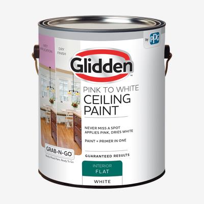 Glidden<sup>®</sup> Pink to White Ceiling Paint