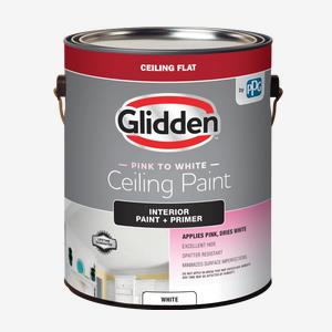 Glidden<sup>®</sup> EZ Track Pink to White Ceiling Paint