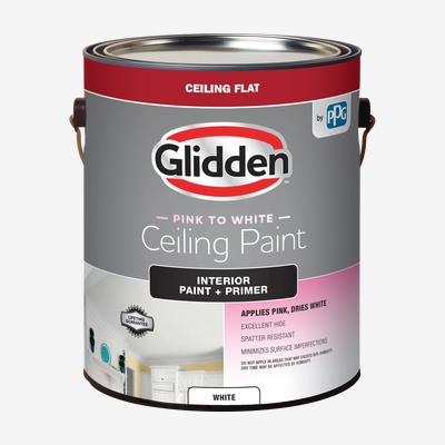 Glidden<sup>®</sup> EZ Track Pink to White Ceiling Paint